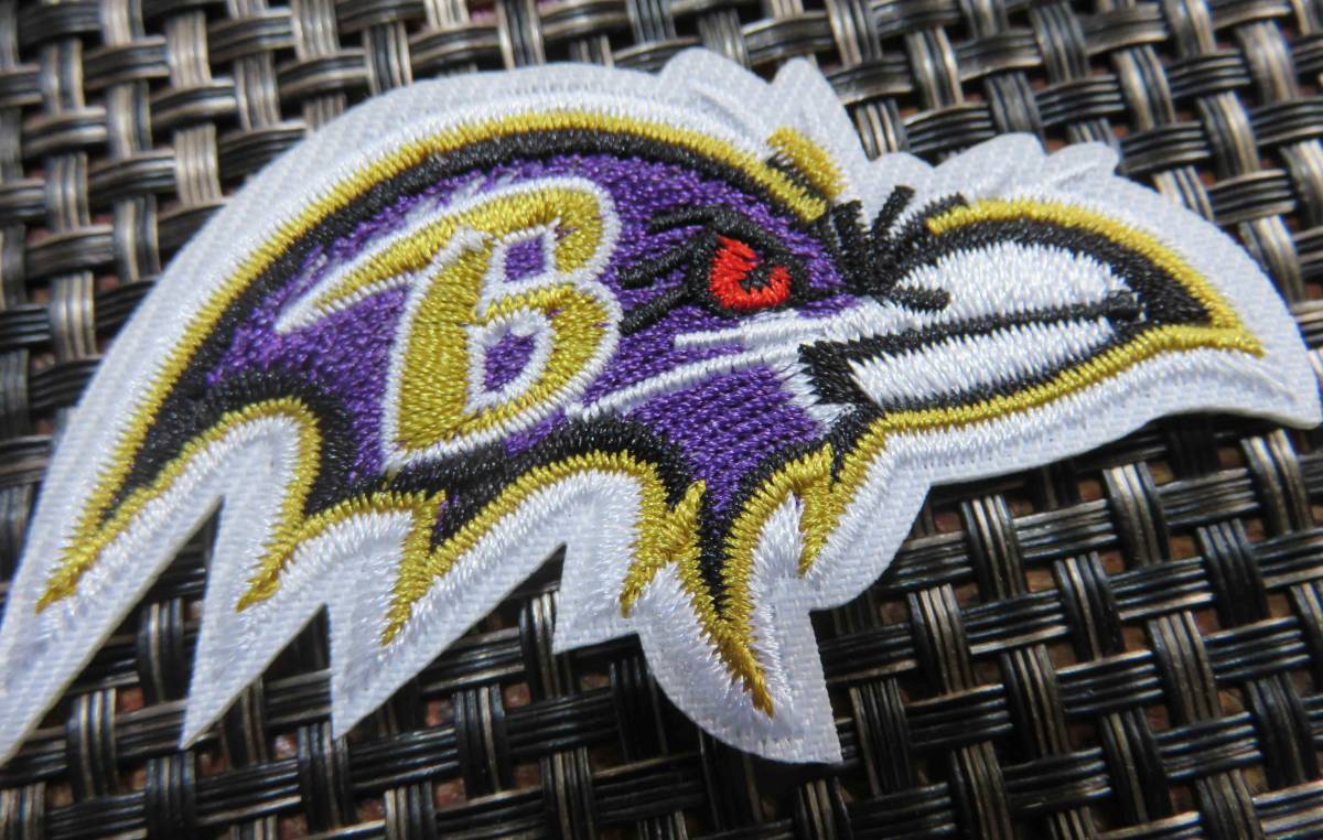 小型BR紫鴉◆新品NFL ボルチモア・レイブンズBaltimore Ravensワタリガラス刺繍ワッペン■USアメリカ◎アメフト フットボール刺繍ワッペン拍卖