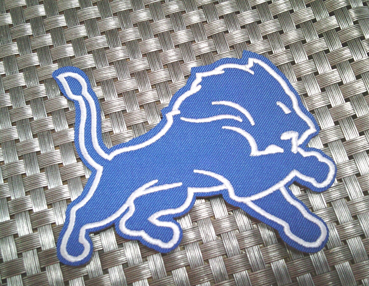 《LR青白獅子DL》◆新品NFLデトロイト・ライオンズDetroit Lions 刺繍ワッペン◆アメフト アメリカンフットボール アメリカ 応援◆衣服DIY拍卖