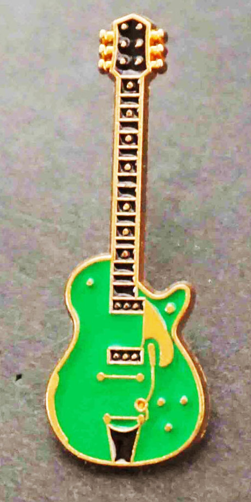 《緑EG電気GT音楽》 新品 エレクトリック・ギター electric guitar エレキギターエレキ ギター ピンバッジ バッチ■楽器 ミュージック 拍卖
