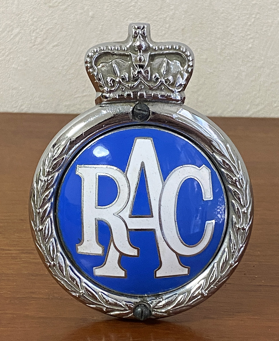 美品1950〜60's RAC グリルバッジ 七宝焼 真鍮鋳造クロームメッキ製 英国 当時物 ミニ Mini,Vespa,Lambretta ビンテージカーバッジ England拍卖