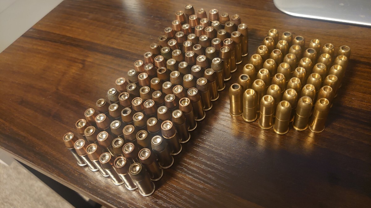 コクサイ モデルガン用 357マグナムカートリッジ 計129個 【未使用、使用済み混雑】拍卖