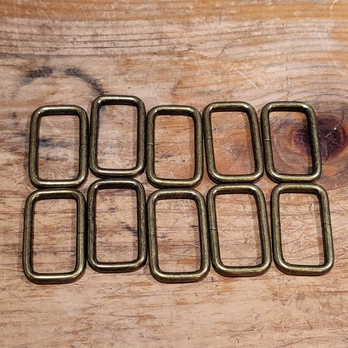 線径太めの角カン 38mm アンティークゴールド 10個セット拍卖