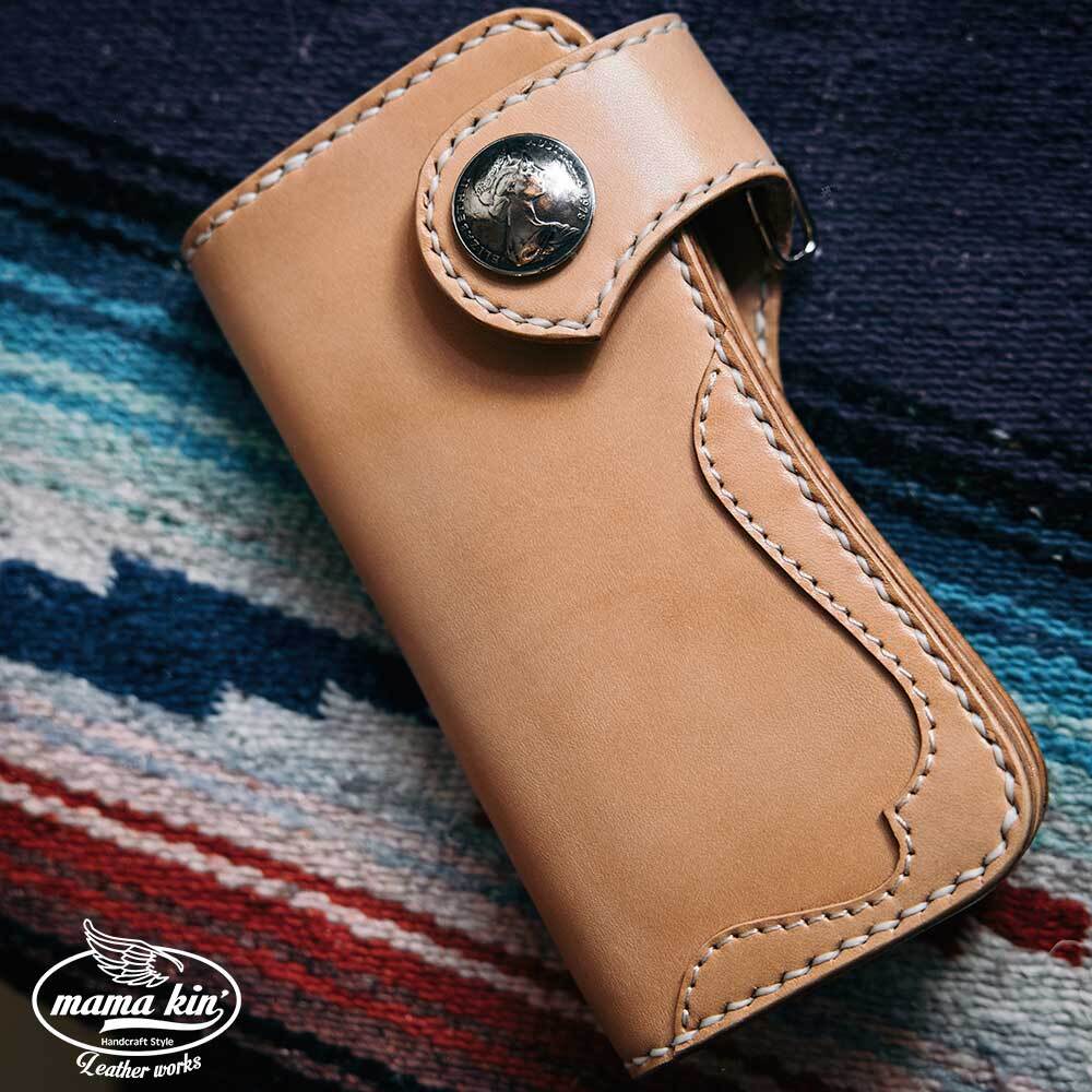 栃木レザー 長財布 バイカーズウォレット ライダースウォレット ヌメ革 レザーウォレット メンズ財布 サドルレザー 本革 革財布 009tg62nl拍卖