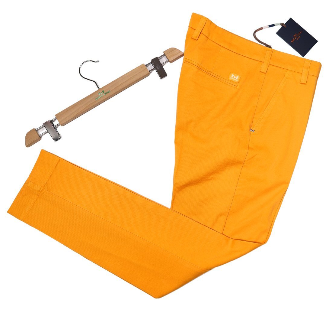 ミドルエイジの脚が細く綺麗に見える、美脚タイトの人気GAGA!【 Entre Amis / アントレアミ (伊 】九分丈ストレッチ オレンジチノ 29 /XS拍卖