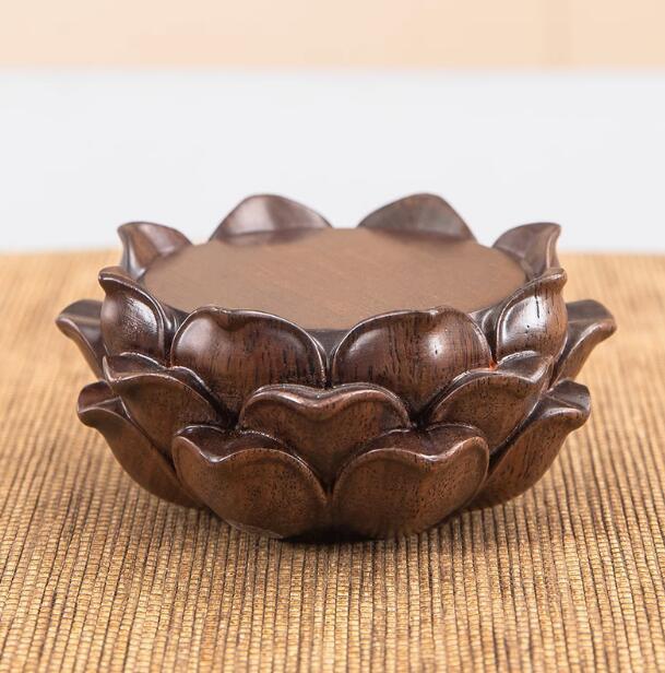 新作ミニ 仏像台【木彫仏具】丸型台座 香炉台 花瓶台 仏像 台座 仏壇用の仏具・仏像をのせる台・仏像置台・仏台・仏壇台・仏壇置台拍卖