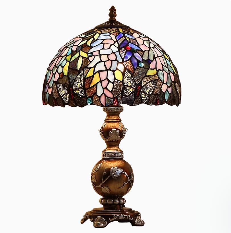 高品質 独特 テーブルランプ ステンドランプ ステンドグラス ティファニー技法 装飾品未使用品 照明 インテリア おしゃれ拍卖