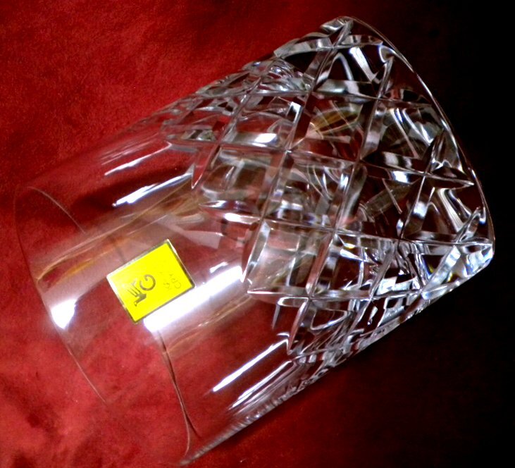 売切 廃盤品 カガミクリスタル ロックグラス 人気Dカット 容量280cc 1客 纏購入特典有 B/F 寸法φ上80下72×H88mm 重量300g 口元厚1.3mm拍卖