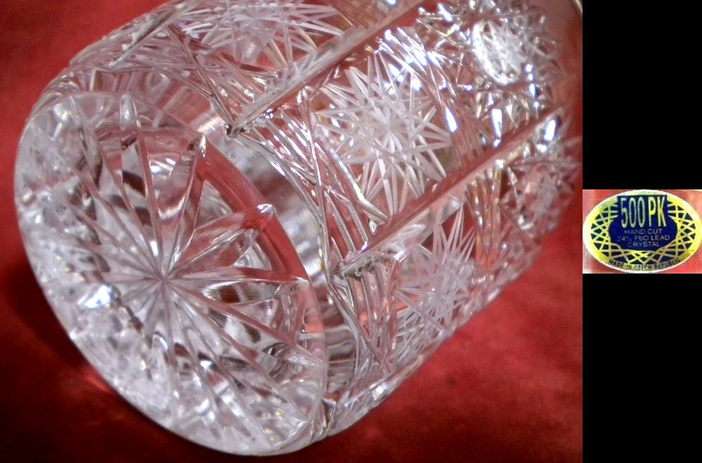 売切 ボヘミア クリスタル 500PK ロックグラス 容量280cc 1客 B/B 纏購入特典有 寸法φ上84下57×H91mm 重量310g 口元厚1.5mm 底厚7mm拍卖