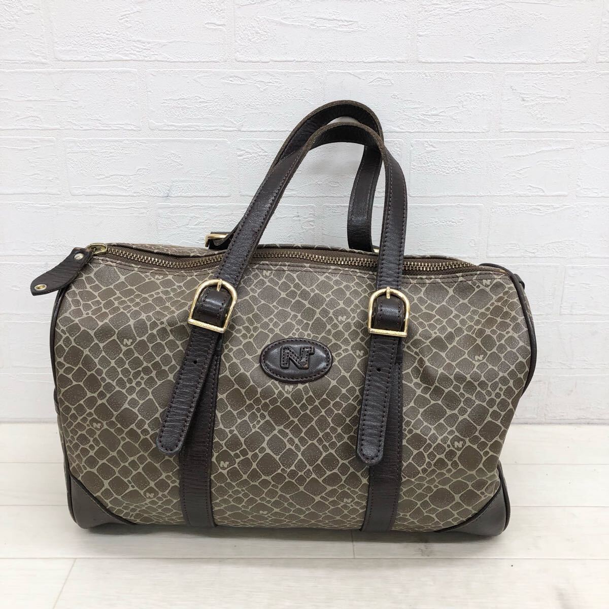 1710〓 NINA RICCI ニナリッチ ミニボストンバッグ レディース ダークブラウン 鞄 手提げ鞄 ハンドバッグ拍卖