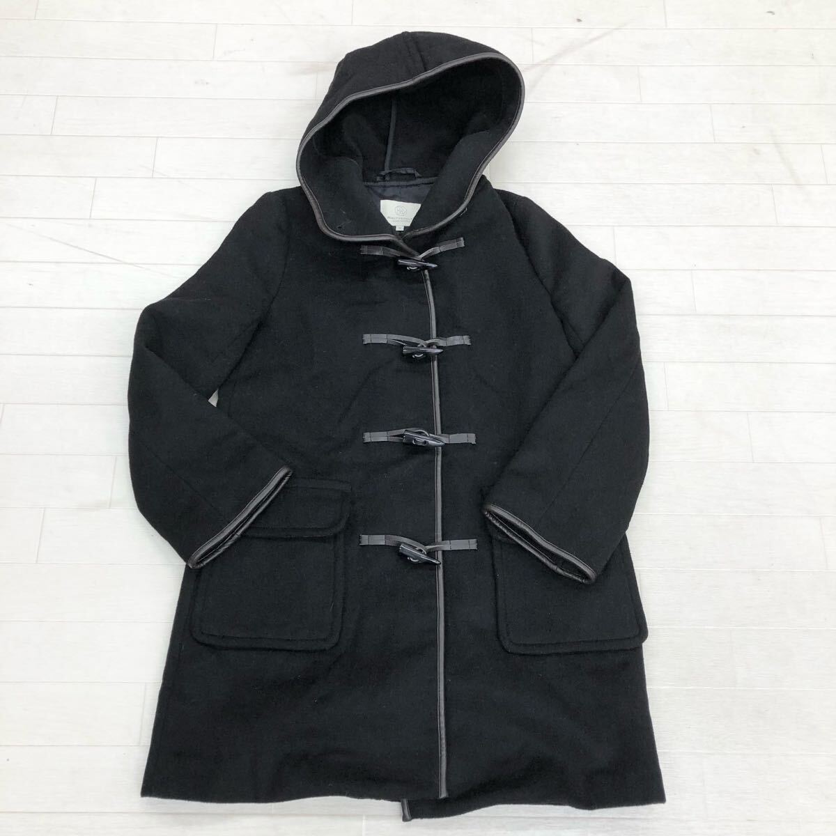 1714〓 ② BEAUTY & YOUTH UNITED ARROWS ビューティーアンドユース ユナイテッドアローズ ダッフルコート レディース サイズS ブラック拍卖