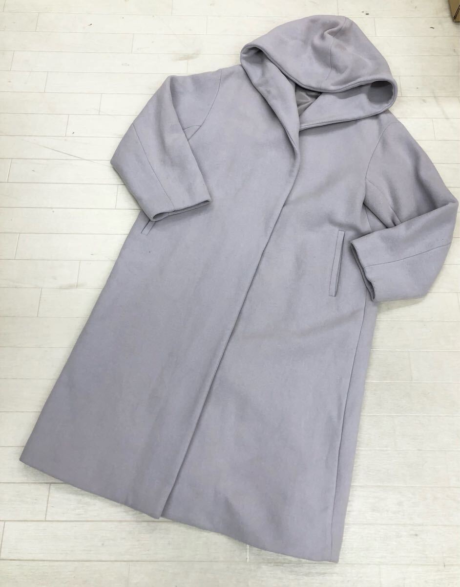 1703〓 relume JOURNAL STANDARD レリューム ジャーナルスタンダード フーデッドコート レディース サイズ38 ライトパープル アウター拍卖