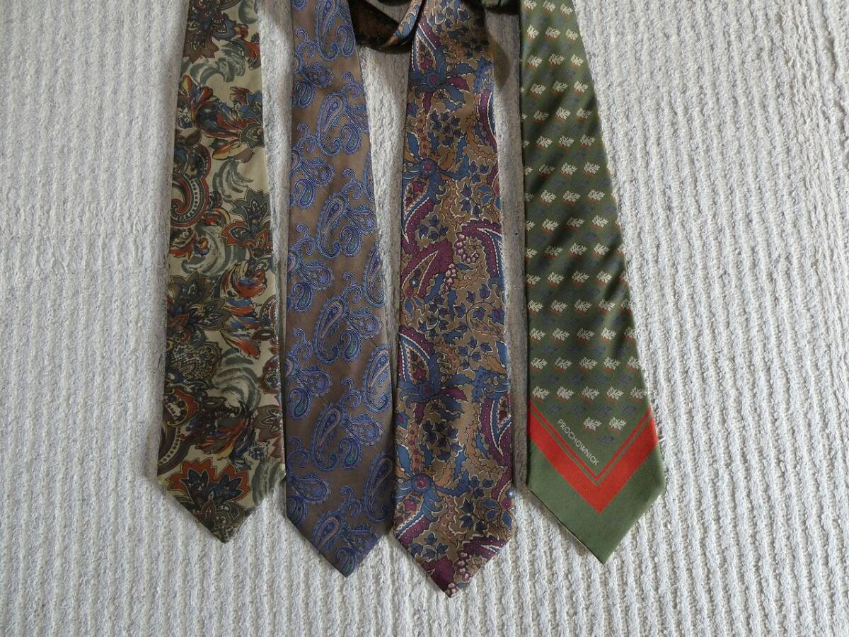 【クリックポスト発送】ハロッズほか★ペーズリー柄★ネクタイ4本セット拍卖