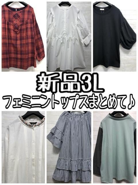 新品☆3L♪フェミニントップスまとめ売り♪チュニック丈も〇L120拍卖
