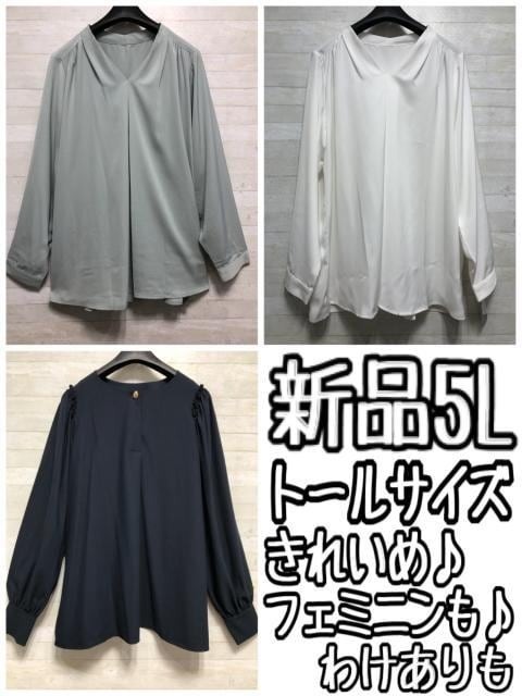新品☆5Lトール♪エレガント&かわいい♪ブラウスまとめて〇L148拍卖