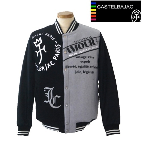 【秋冬SALE】 カステルバジャック/CASTELBAJAC 秋冬物 Rモッサスタジャン 103-黒系 48/Lサイズ拍卖