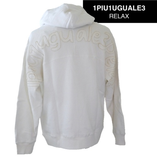 【SALE】1PIU1UGUALE3 RELAX ウノピゥウノウグァーレトレ リラックス バックロゴパーカー Mサイズ 106-オフィホワイト系拍卖