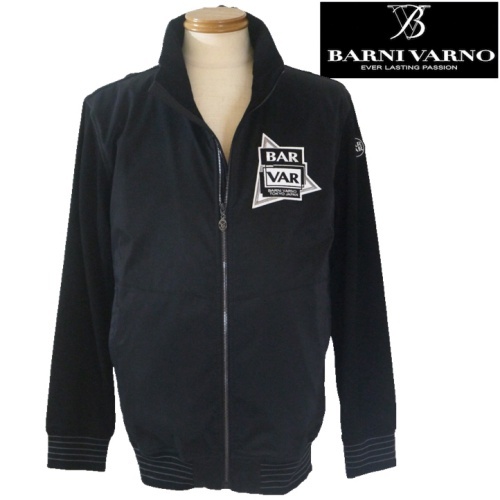 【SALE】バーニヴァーノ/BARNIVARNO 異素材切り替えブルゾン 134-黒 LLサイズ拍卖