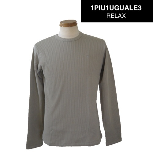 【SALE】1PIU1UGUALE3 RELAX ウノピゥウノウグァーレトレ リラックス ロングTシャツ Lサイズ 084-ベージュ系拍卖