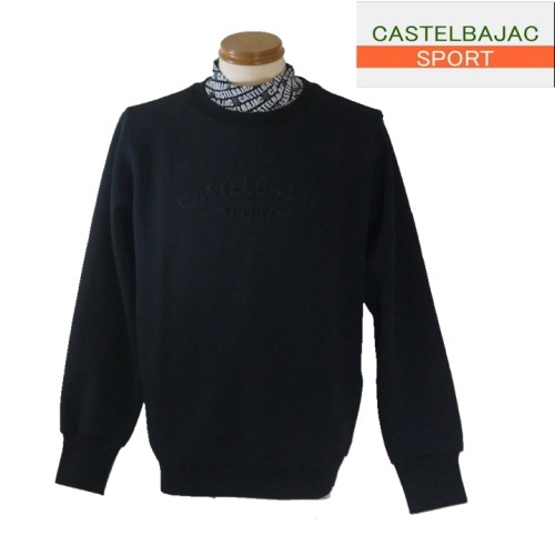【SALE】カステルバジャック スポーツ/CASTELBAJAC エンボストレーナー 48/Lサイズ 黒系拍卖