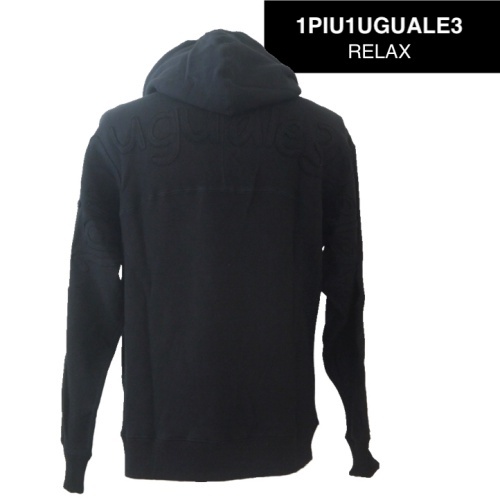 【SALE】1PIU1UGUALE3 RELAX ウノピゥウノウグァーレトレ リラックス バックロゴパーカー Lサイズ 106-黒系拍卖