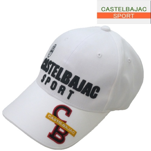 【SALE】カステルバジャック/CASTELBAJAC 立体ロゴ刺繍キャップ 48/Fサイズ 133-白系拍卖