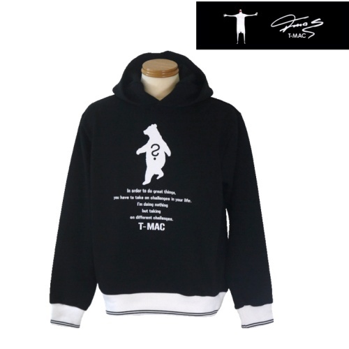 【秋SALE】ティーマック/T-MAC ベアーロゴパーカー 46/L 101-黒系拍卖