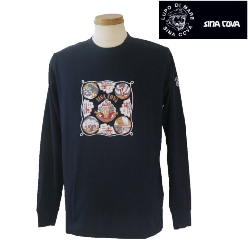 【SALE】シナコバ ジェノバ /SINA COVA 長袖Tシャツ Lサイズ 010-紺拍卖