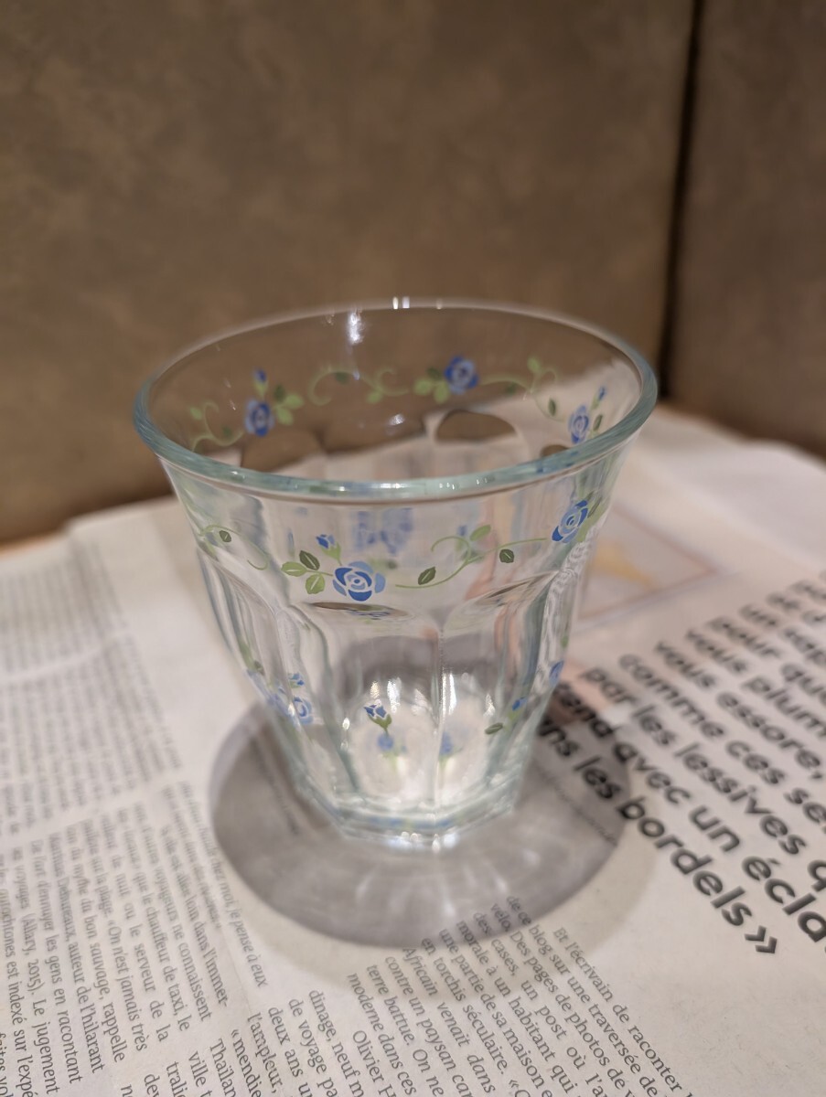 当時物【マザーガーデン ローズ グラス】ロマンチックガーデン マザーグースの森 薔薇 バラ グラス ロックグラス ローズ柄拍卖