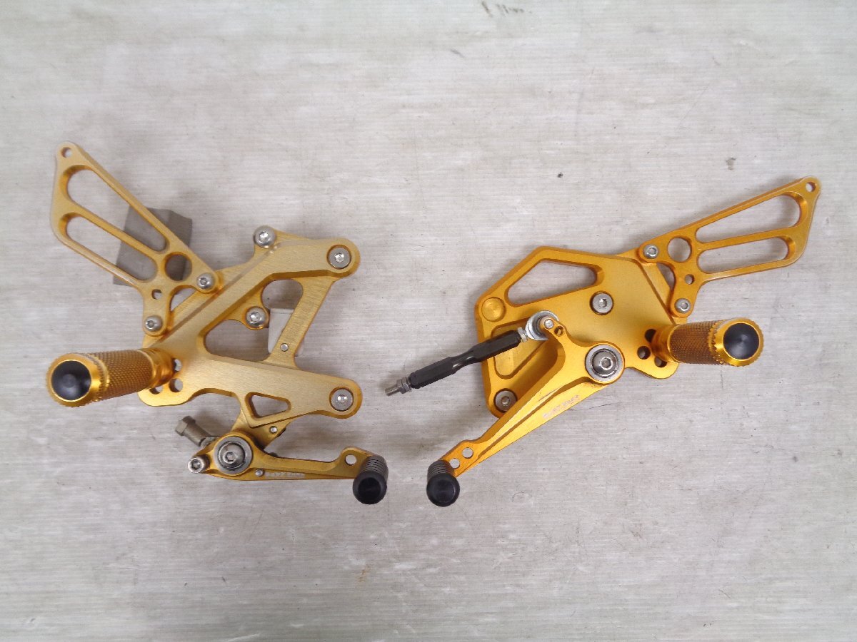 ninja250 ニンジャ250 EX250P ninja400 ニンジャ400 EX400G 18-24 ベビーフェイス バックステップ キット ゴールド 4ポジ 良品【F882】拍卖