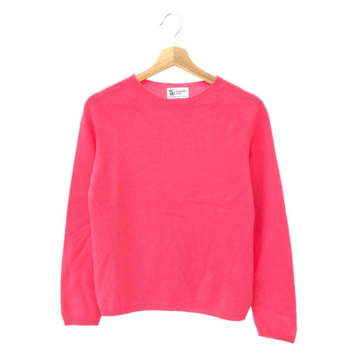 良好◆Johnstons ジョンストンズ 長袖ニット サイズ:S◆ ピンク カシミヤ100% レディース トップス セーター スコットランド製拍卖