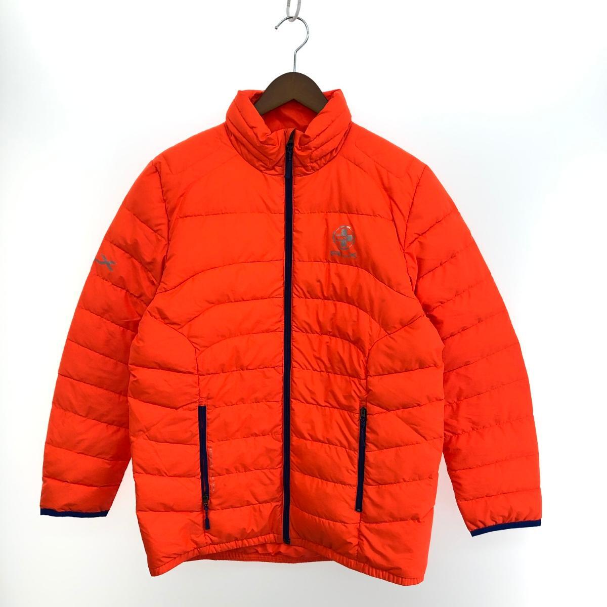 良好◆RLX Ralph Lauren アールエルエックスラルフローレン ダウンジャケット サイズ:XL◆ オレンジ ポリエステル メンズ ネオンカラー拍卖