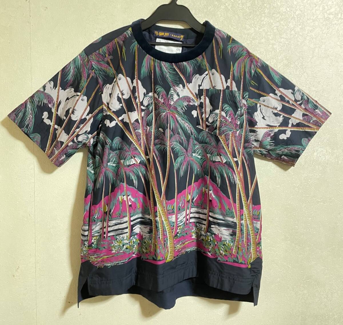 1 新品■SACAI サカイ x サンサーフ SUN SURF ナイロンシャツ Tシャツ プルオーバーシャツ 20-02193M 2010302193アロハシャツSUNSURF拍卖