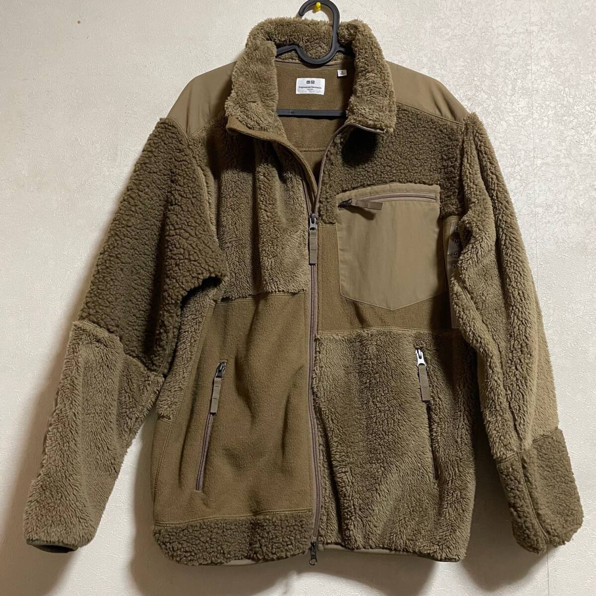 M新品■初期ユニクロ エンジニアドガーメンツUNIQLO ENGINEERED GARMENTSコンビネーションフリースジャケット パッチワークFLEECE JACKET拍卖
