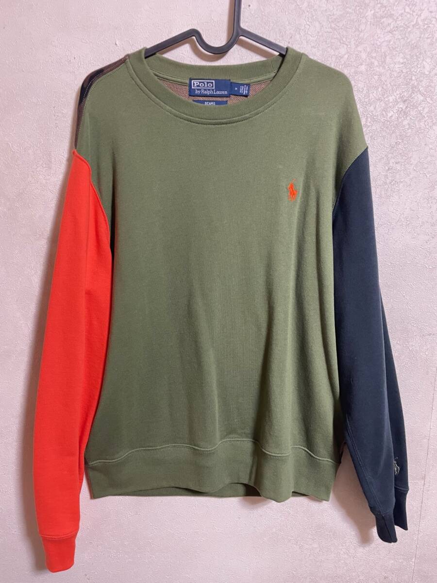 サイズM 新品■POLO by Ralph Lauren ポロ ラルフローレン x BEAMS ビームス別注 クレイジーパターン スウェット迷彩カモフラージュ メンズ拍卖