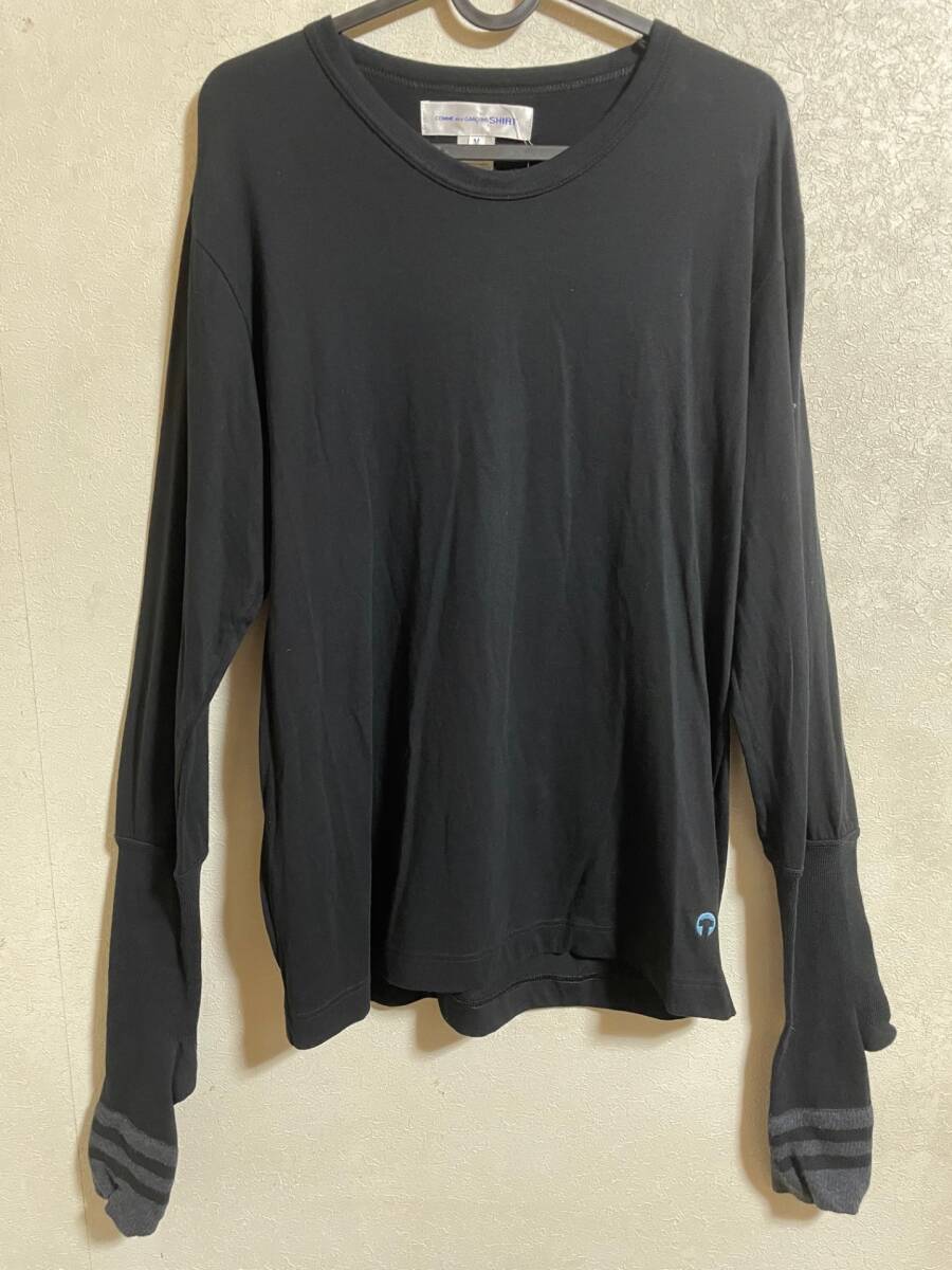 レア■M新品■COMME des GARCONS SHIRT/コムデギャルソンシャツ/ソックス袖カットソー/ロンT/コットンニット/W16121拍卖