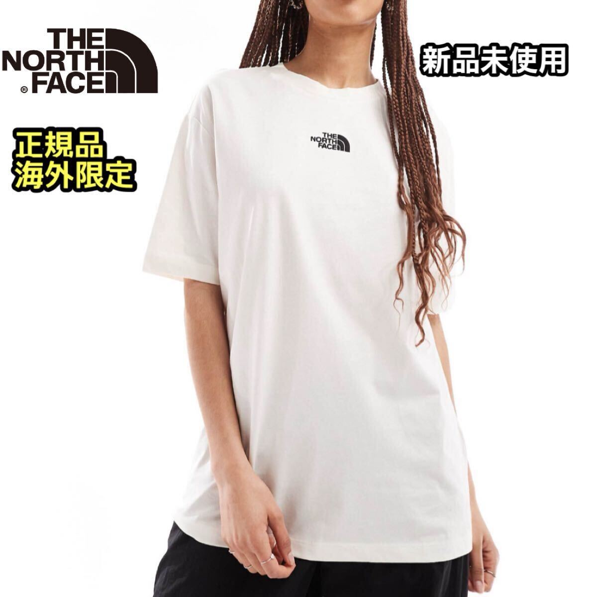 THE NORTH FACE Tシャツ 半袖 レディース ロゴ 刺繍 シンプル ホワイト系 コットン 海外限定 正規品 M拍卖