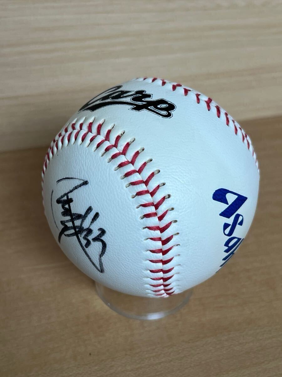 ◆菊池涼介【マツダスタジアム スタンド投入れ】広島東洋カープ 直筆サインボール(柔らかいボールです)【アサヒ Asahiロゴ入り】拍卖