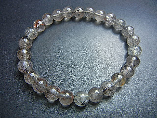 高級天然水晶JFV3399 超極上級 黒針Blackルチル 7mm★濃密超迫力拍卖