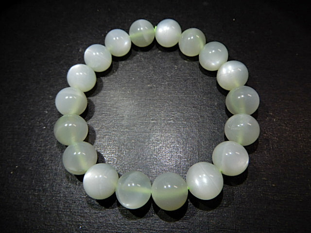 高級天然貴石BD6423 グリーンムーンストーン 最上級美品11mm全粒大光,超勧め拍卖