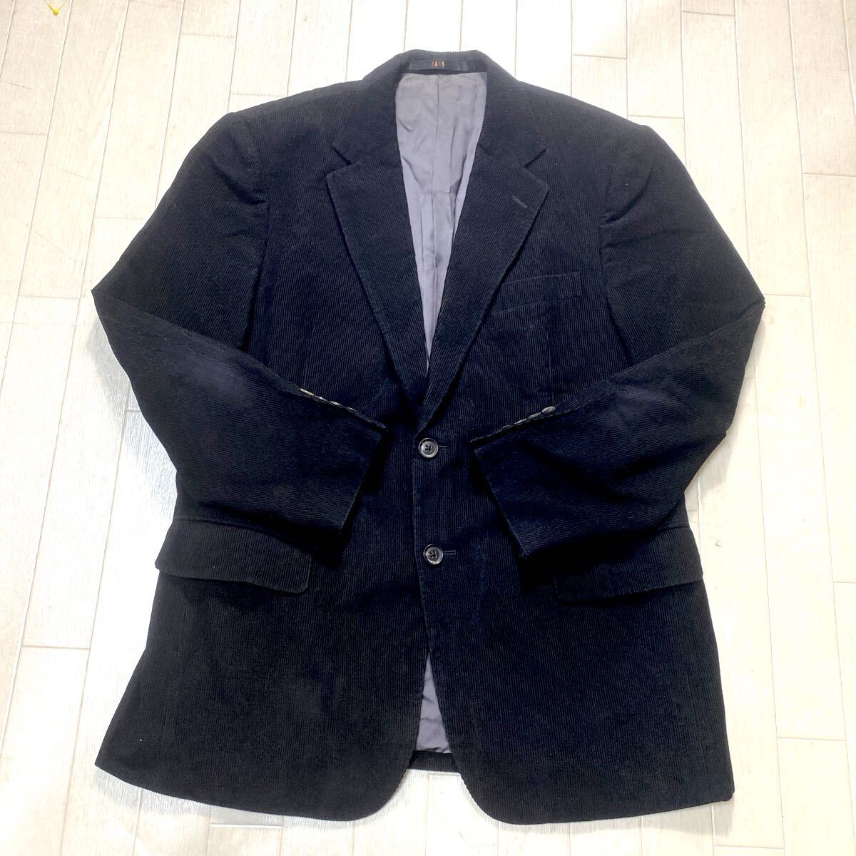 4123☆ DAKS ダックス ドレス テーラードジャケット コーデュロイジャケット メンズ AB5 ブラック拍卖