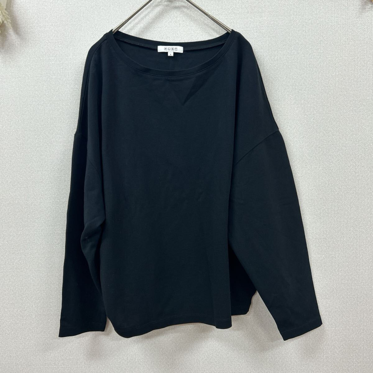 【PLST】 プラステ 長袖カットソー ドロップショルダー ドルマンスリーブ シンプル拍卖