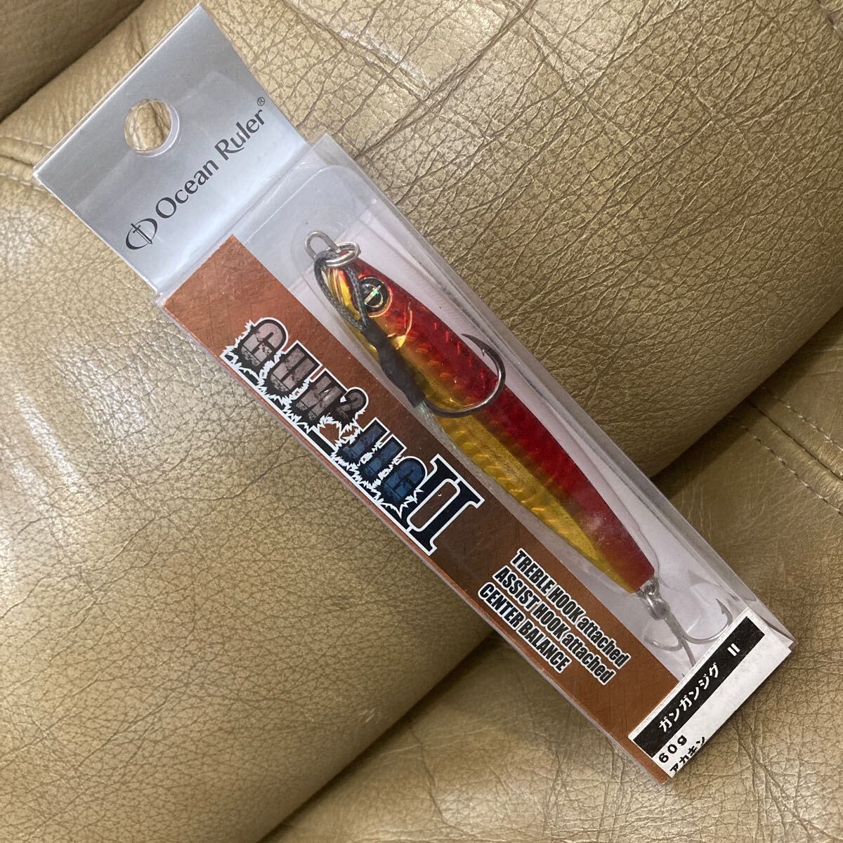 60g ガンガンジグ2 デッドストック オーシャンルーラー アカキン ヒラメ シマノ SLJ イサキ ジギング拍卖