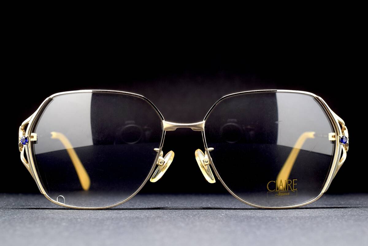 デッドストック CITIZEN CLAIRE 1064 55-15 1/20 12KGF メガネ サングラス フレーム 日本製 金張り ゴールド拍卖
