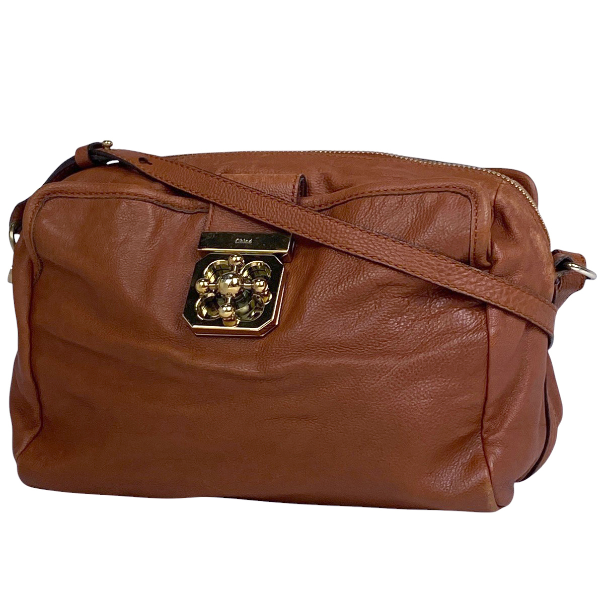 クロエ Chloe エルシー ショルダーバッグ 2WAY ハンドバッグ ショルダーバッグ レザー ブラウン レディース 【中古】拍卖