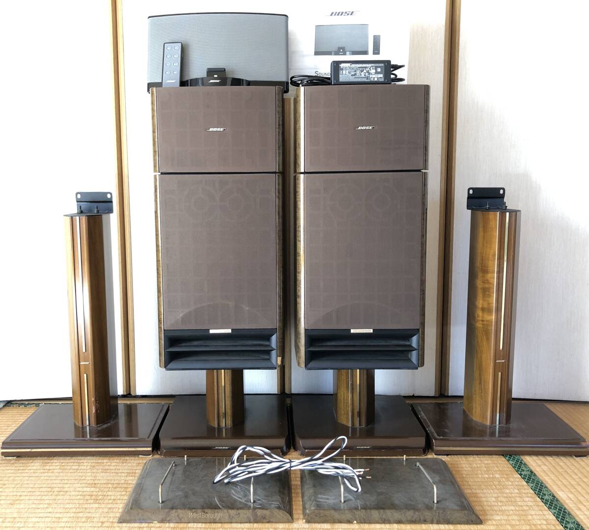 BOSE 363・121スピーカーペア、PS-2・PS-3・MS-2スタンドペア 音出し正常 エッジ正常 中古 オマケ有り 引取り限定(東京:目黒区)拍卖