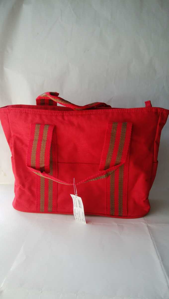 再値下げ!未使用!カバン GLORIAのバッグ トートバッグ エコバッグ お弁当入れ 可愛い赤 内ポリエステル、濡物OK 縦26横35マチ9拍卖
