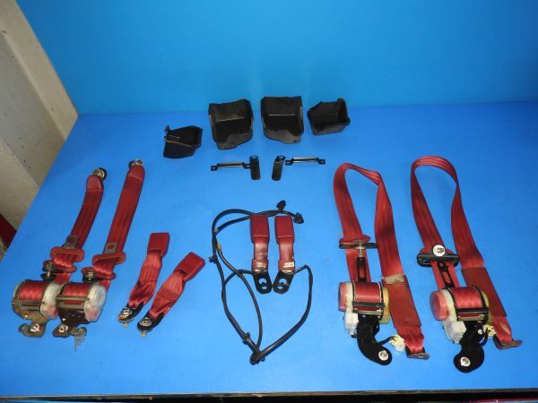 19 FD3S 1型 純正 シートベルト キャッチ 1台分 赤 内装 前後 レッド ASSY RX-7 RX7 13B ロータリー ターボ 13B-REW マツダ 前期 後期拍卖