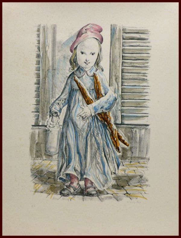 ☆☆☆☆リトグラフ 藤田嗣治 「朝」拍卖