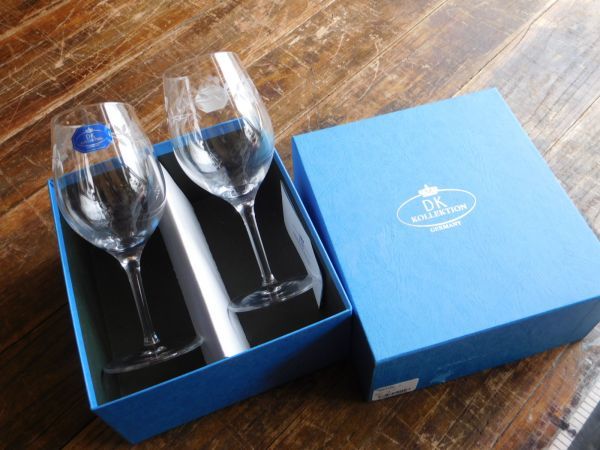 DKコレクション BDD1205C.2 フラワーベリー GERMANY 未使用 ワイングラス ペア ドイツ製 MADE IN GERMANY 高級拍卖