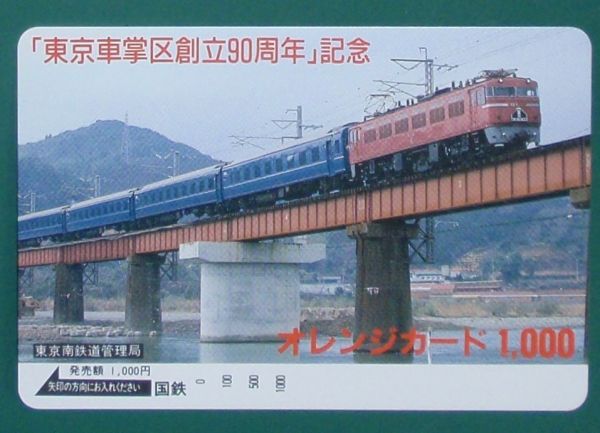 #オレンジカード「「東京車掌区創立90周年」記念」拍卖